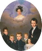 unknow artist Creole Family Mourning Portrait, New Orleans oil painting reproduction